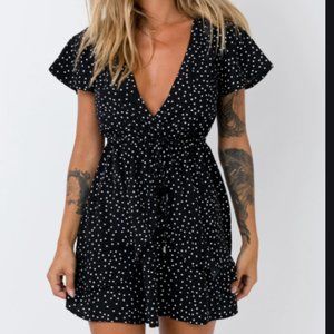 molina mini dress black